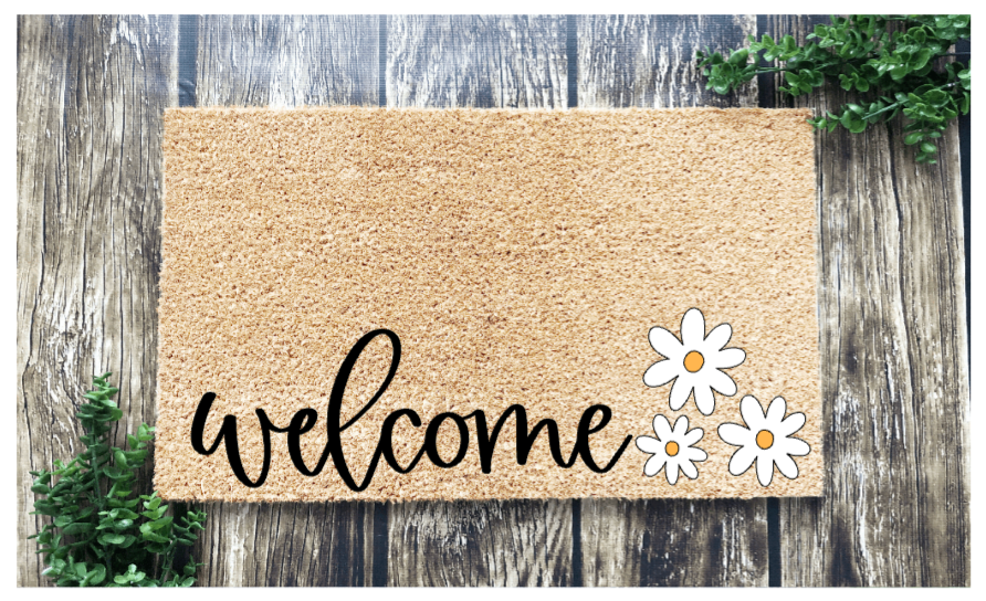 WELCOME DAISIES DOORMAT